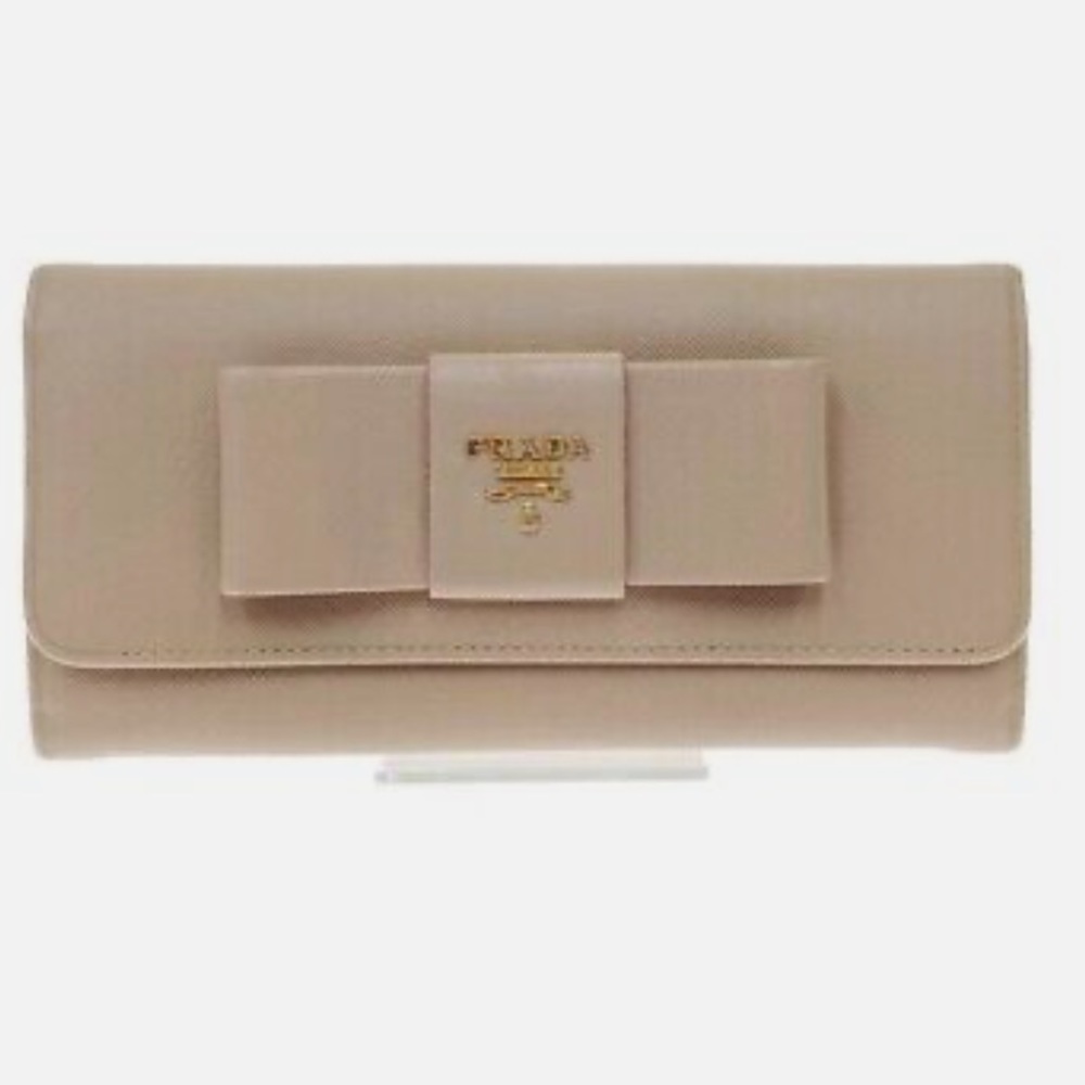 Authentic Prada Ribbon Bifold Long Wallet